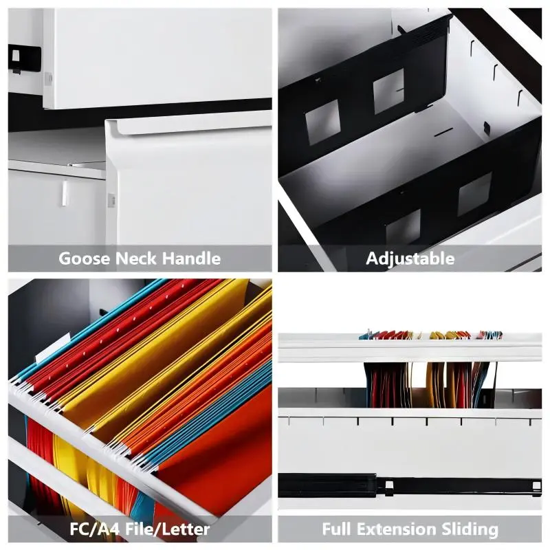 4 Drawer Lateral Steel File Cabinet+Detail 4 Drawer Lateral Steel File Cabinet+Detail