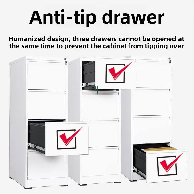  2-Drawer Vertical Steel File Cabinet+Detail