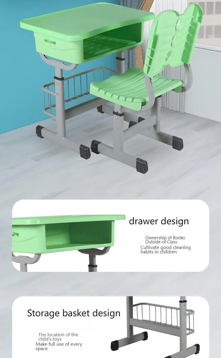 School Desk With Chair Attached
