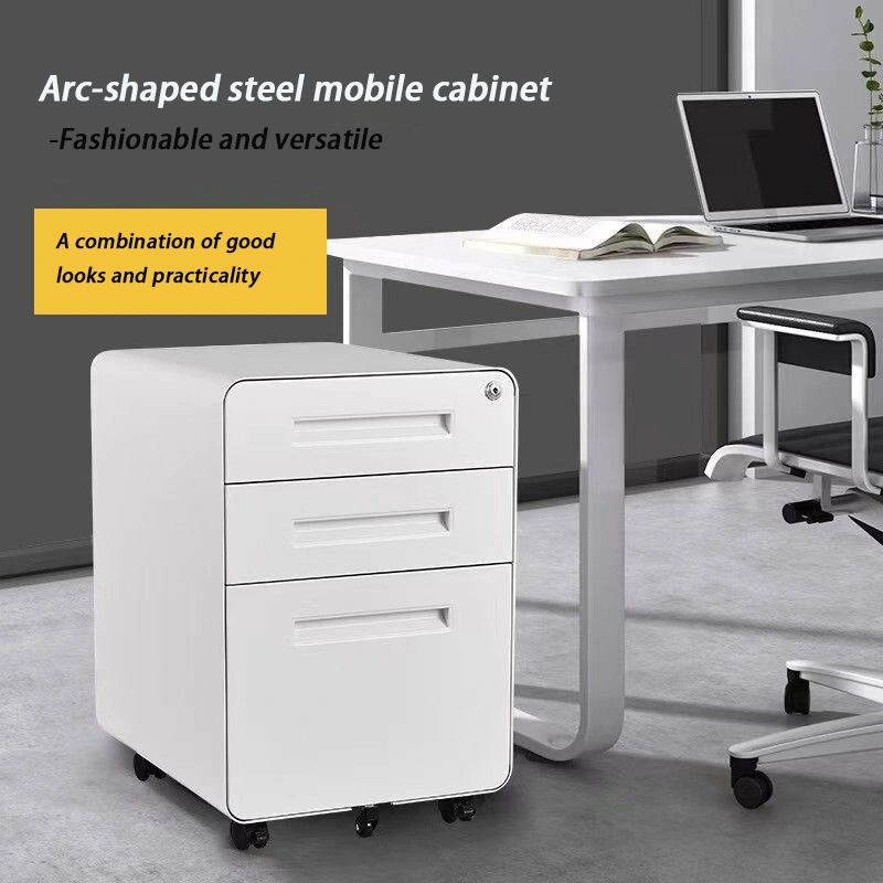 3 Drawer Steel Mobile Pedestal Cabinet+Detail 3 Drawer Steel Mobile Pedestal Cabinet+Detail
