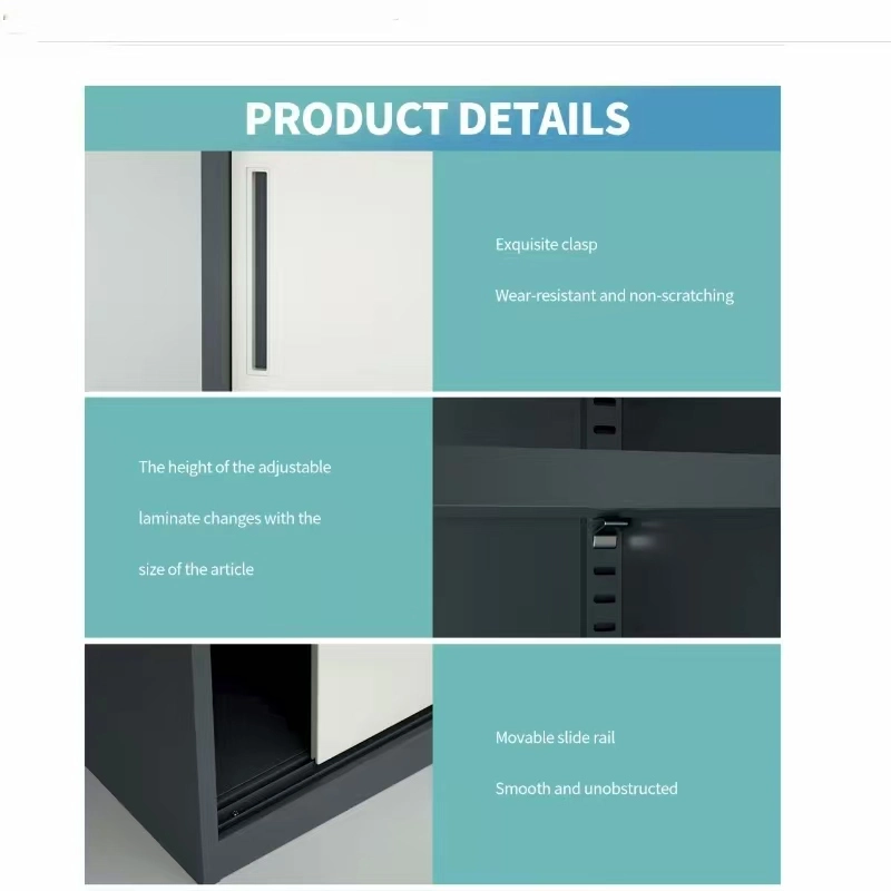 Steel Sliding Door File Cabinet +Detail