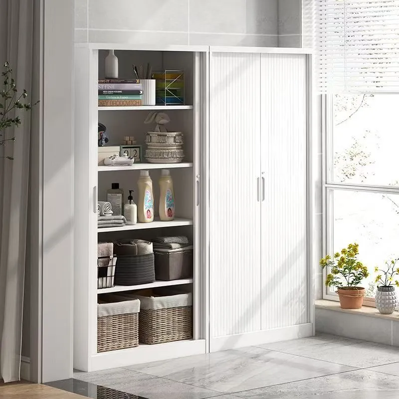Tambour Door Storage Cabinet+Application