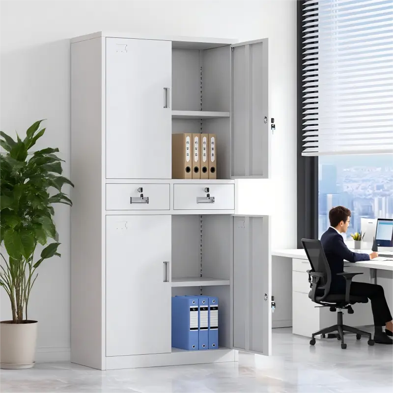 Steel-Door File Cabinets with Two Middle Drawers+Application