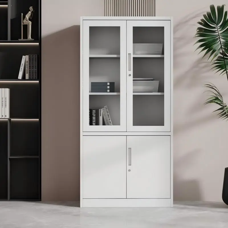 Four-Door Steel and Glass Filing Cabinet+Application