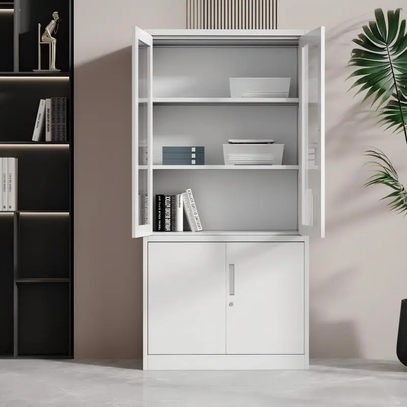 Four-Door Steel and Glass Filing Cabinet+Application