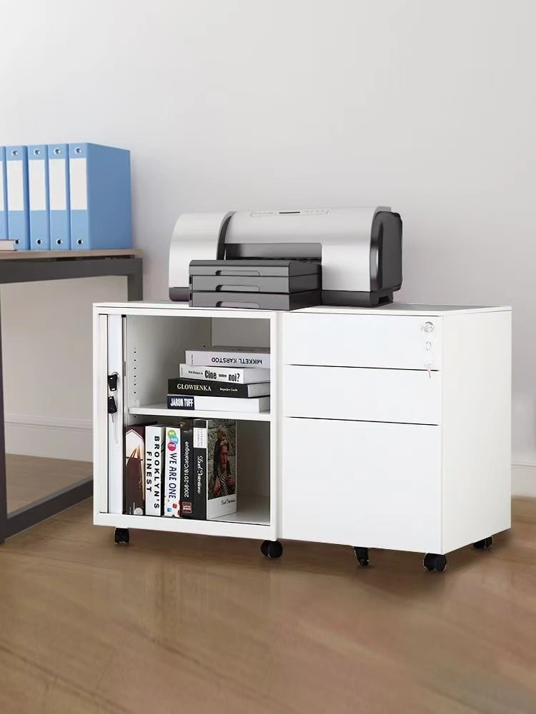 3-Drawer Mobile Cabinet with Tambour Door+Application 3-Drawer Mobile Cabinet with Tambour Door+Application