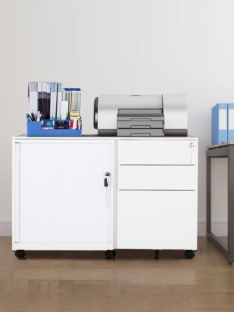 3-Drawer Mobile Cabinet with Tambour Door+Application 3-Drawer Mobile Cabinet with Tambour Door+Application