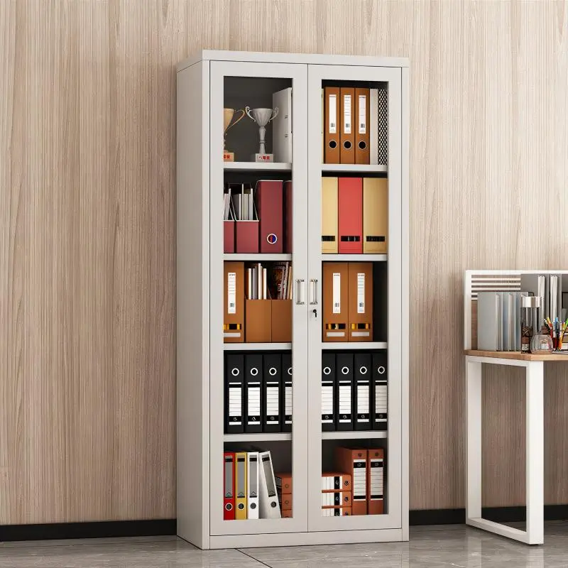 Steel Filing Cabinet with Swing Glass Door+Application