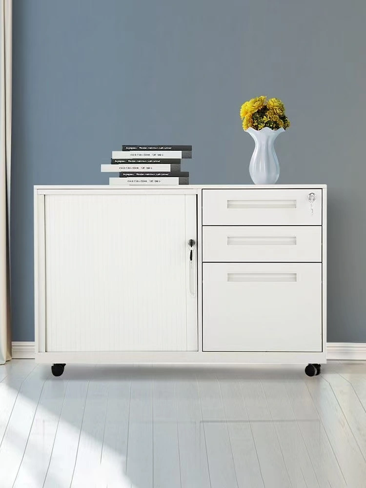 3-Drawer Steel File Cabinet with Open Shelves+Application