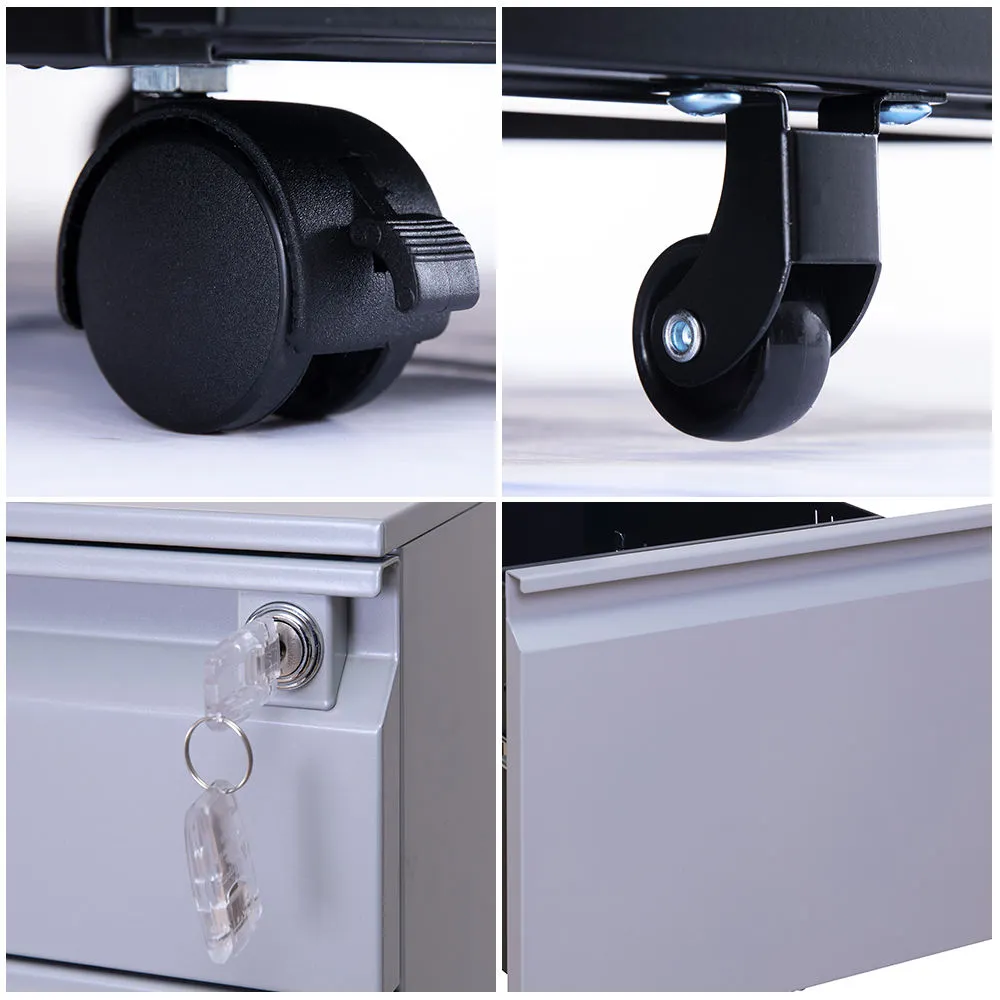 2-Drawer Steel Mobile Cabinet+Detail