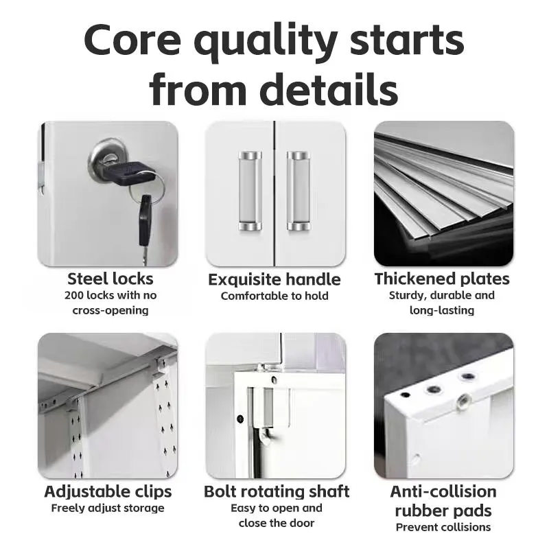 6-Door 3-Shelf  Filing Cabinet+Detail