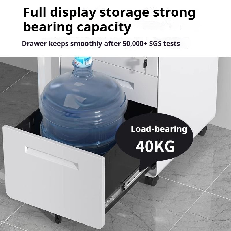 2-Drawer Steel Mobile File Cabinet+Detail