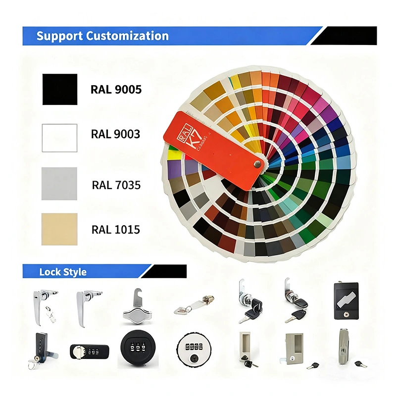 6 Door Steel Locker+Detail 6 Door Steel Locker+Detail