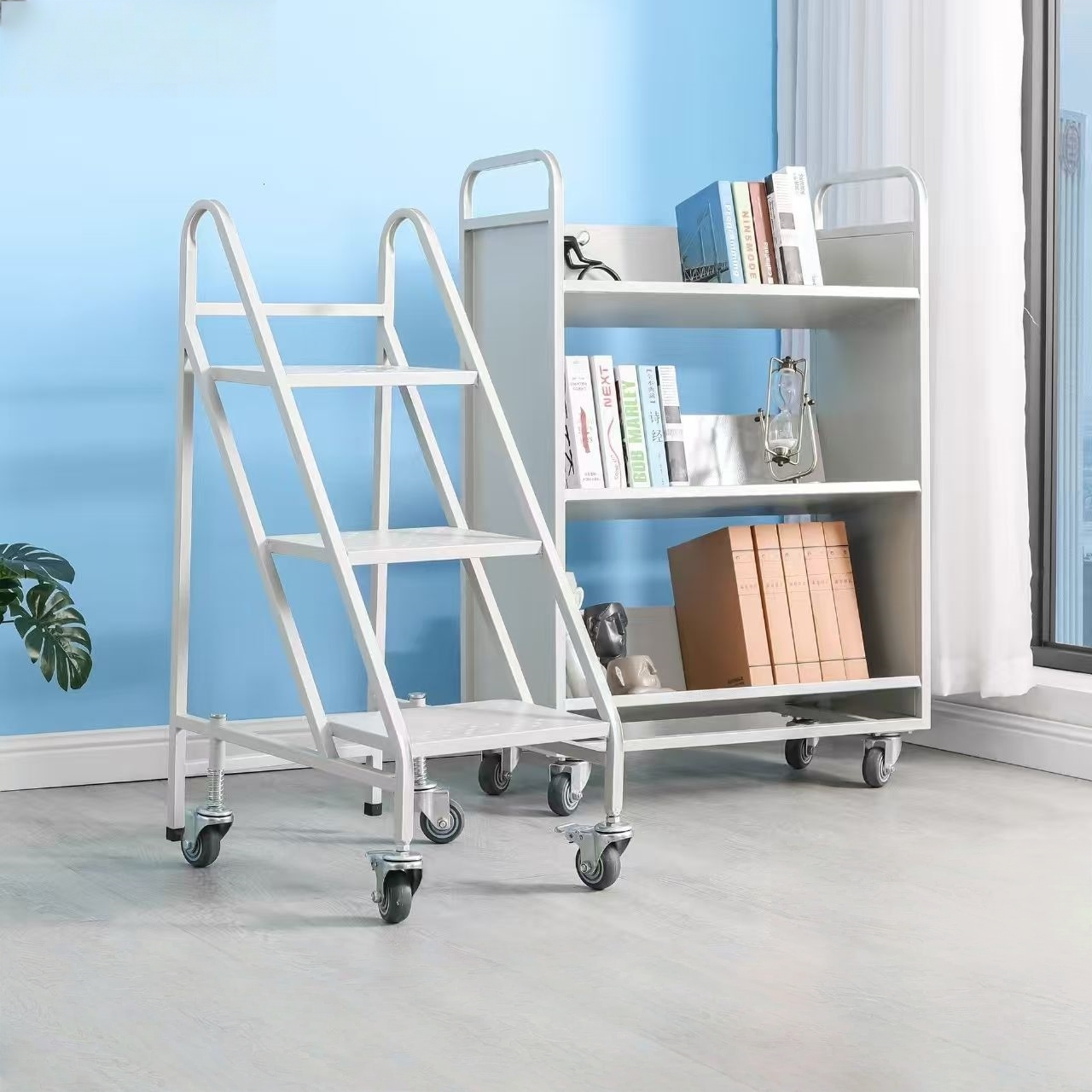 3-Step Steel Library Book Ladder+Application