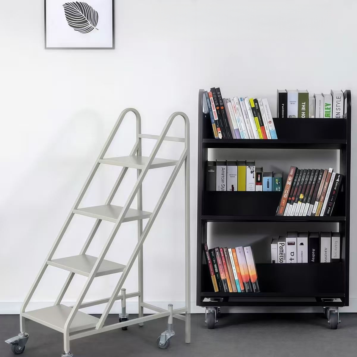 3-Step Steel Library Book Ladder+Application