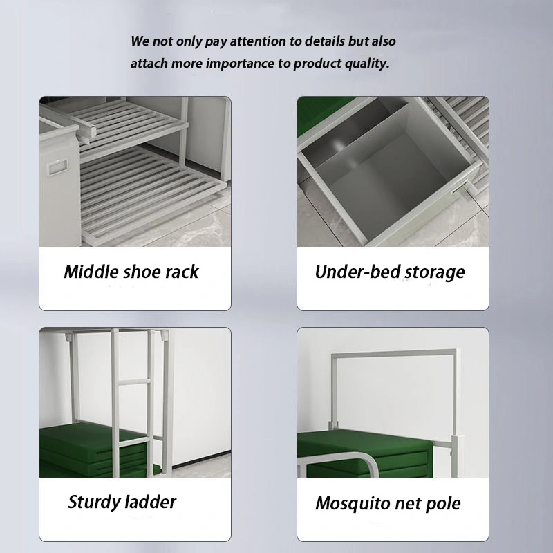 Single Metal Bed Frame With Storage Cabinet+Detail Single Metal Bed Frame With Storage Cabinet+Detail