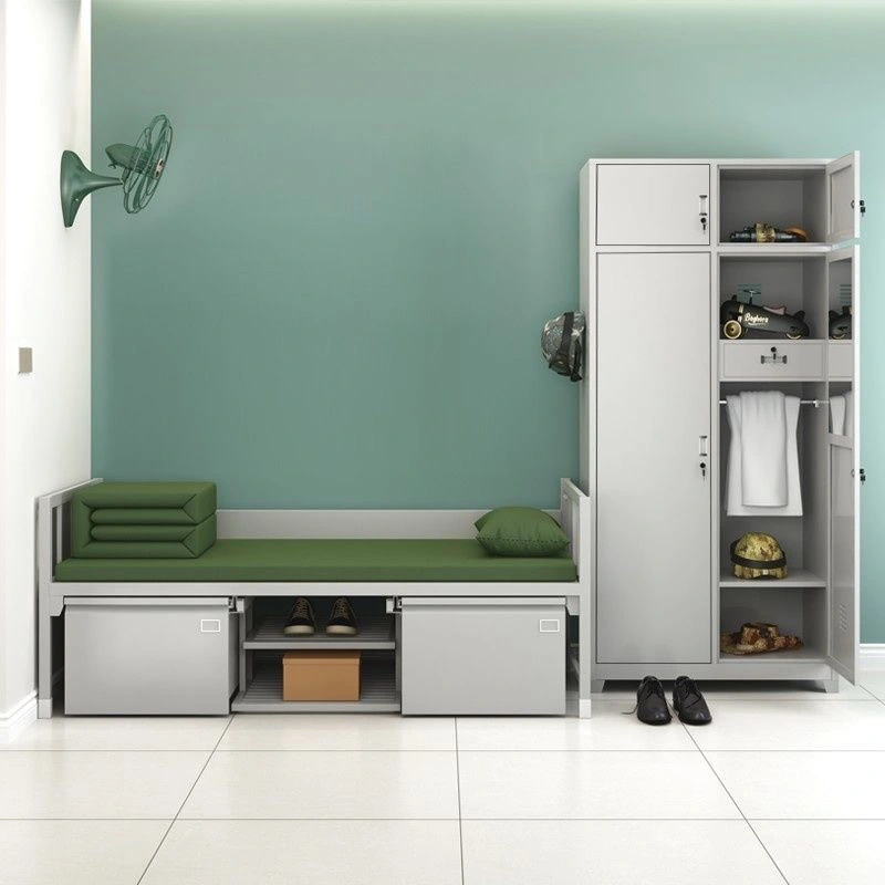 Single Metal Bed Frame With Storage Cabinet+Application