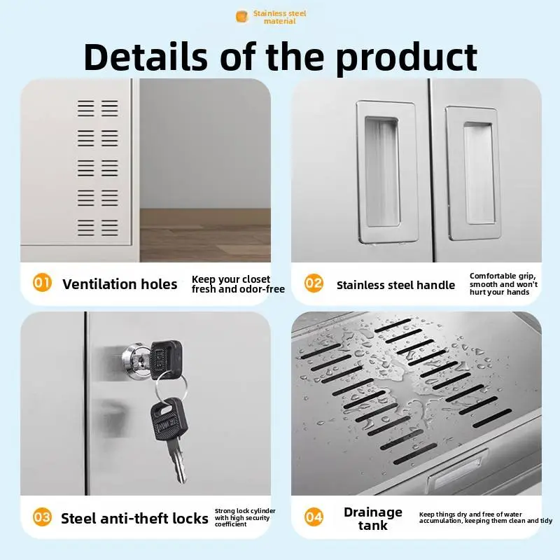 Single Door Cleaning Tools Storage Cabinet+Detail Single Door Cleaning Tools Storage Cabinet+Detail