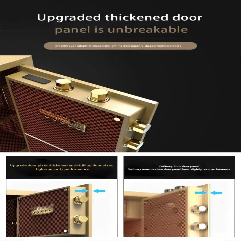 Two-Door Fingerprint Password Safe Cabinet+Detail