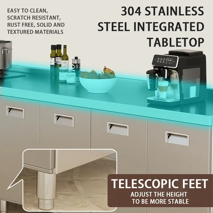 Stainless Steel Cupboards+Detail