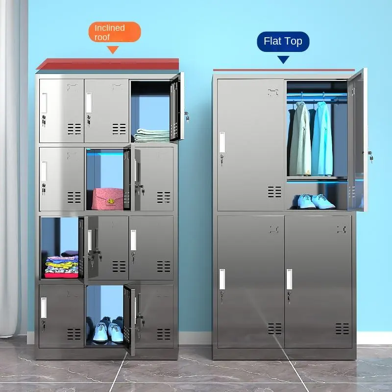 Stainless Steel Wardrobe with Sloping Roof+Detail Stainless Steel Wardrobe with Sloping Roof+Detail