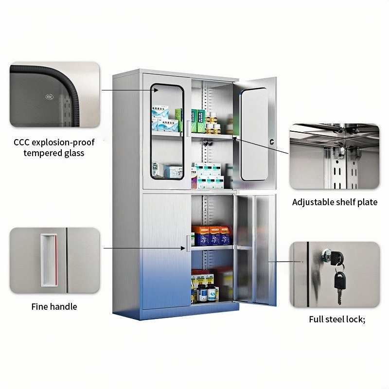 Steel Medical Cabinet+Detail