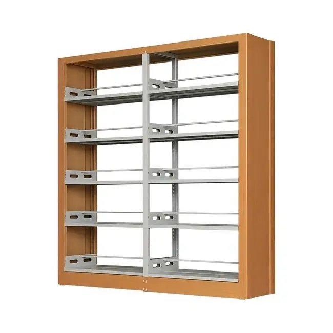 Double Sided Library Bookshelves+Detail