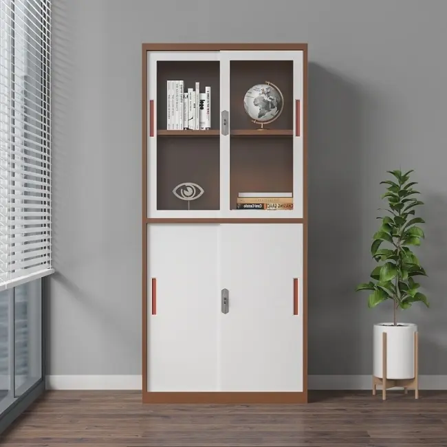 Foldable Sliding Glass Door Steel Filling Cabinet+Product