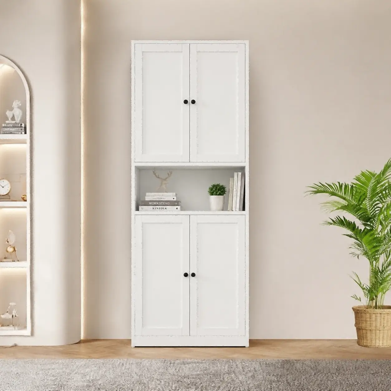 Double Solid Door Tall Steel Cabinet