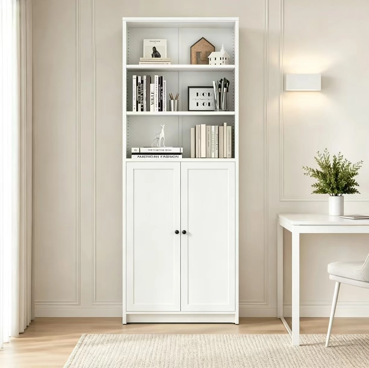 Double Door Storage Bookcase Double Door Storage Bookcase
