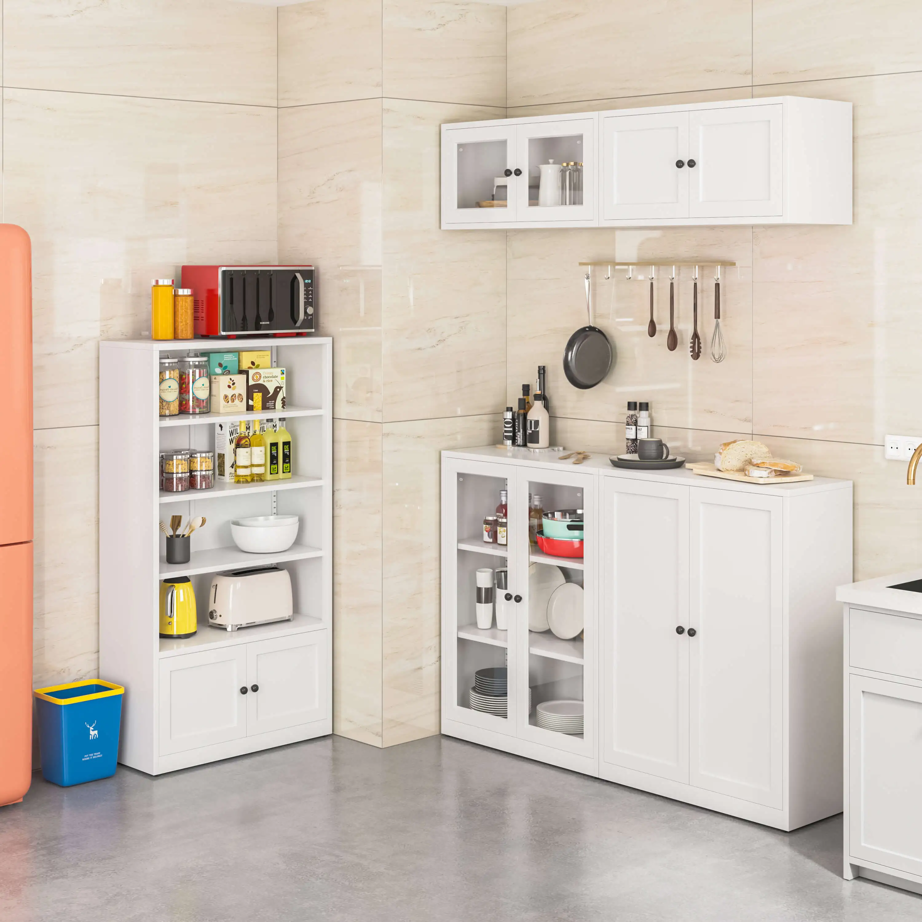 4‑Tier Double‑Door Low Bookcase 4‑Tier Double‑Door Low Bookcase