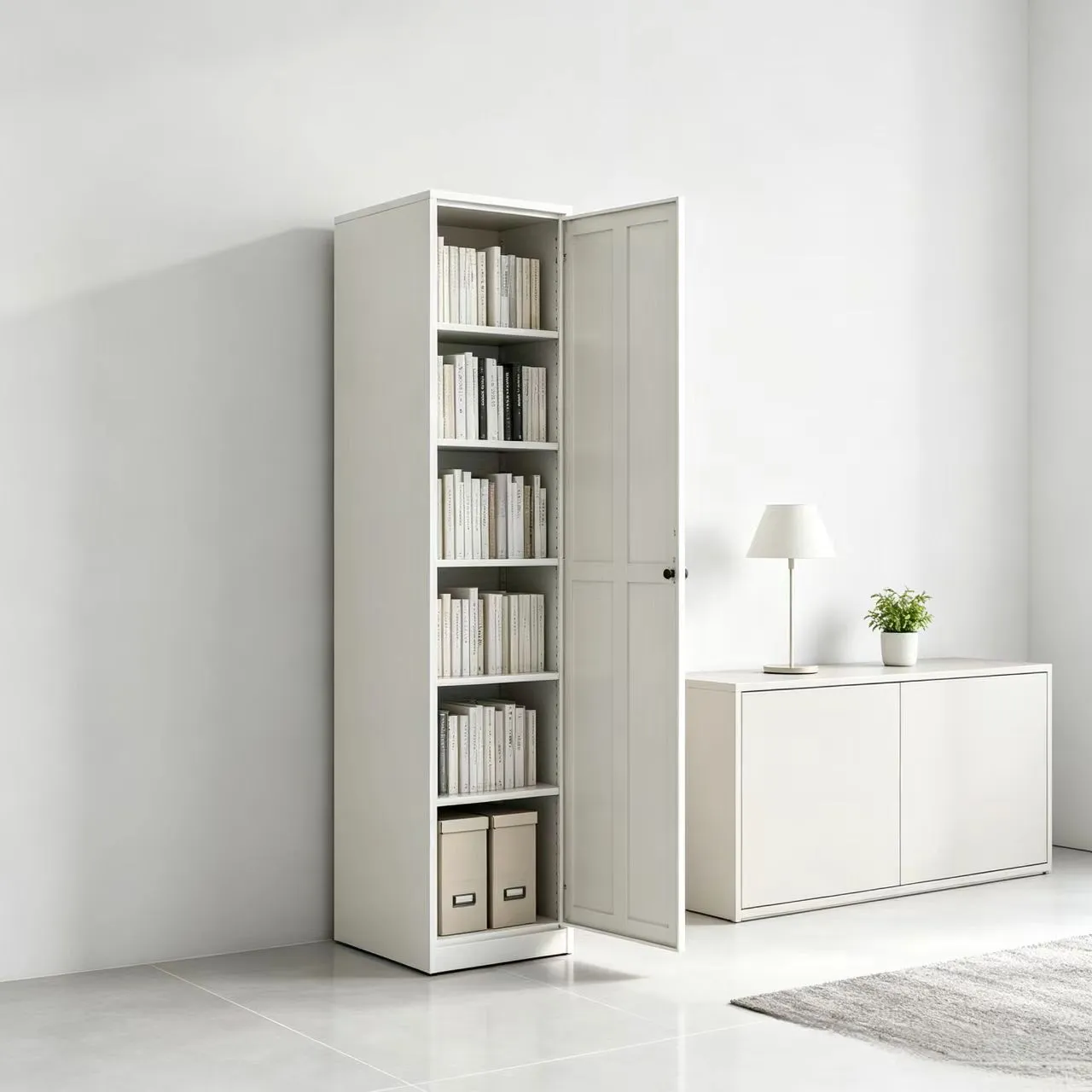 Narrow Frame Steel Door Bookcase Narrow Frame Steel Door Bookcase
