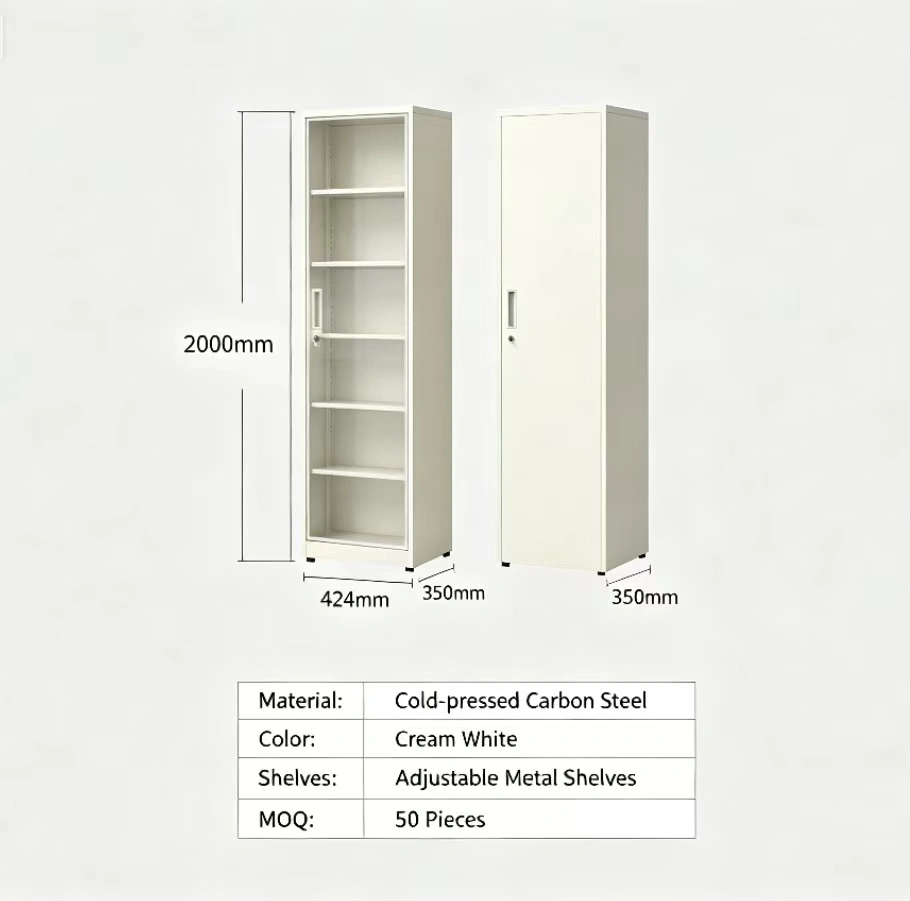 Narrow Frame Steel Door Bookcase 