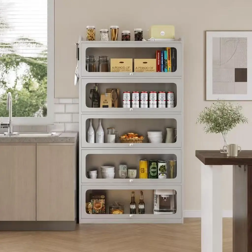 Stainless steel 5-door flip-top cabinet+Sence Image