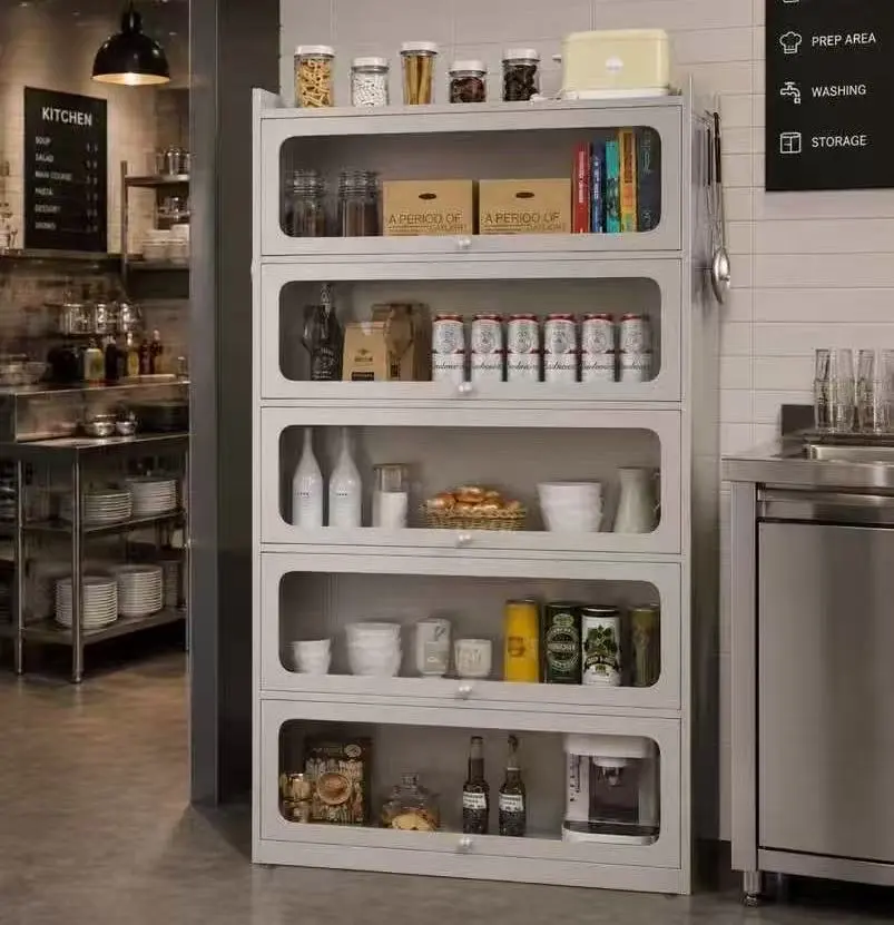 Stainless steel 5-door flip-top cabinet+Sence Image