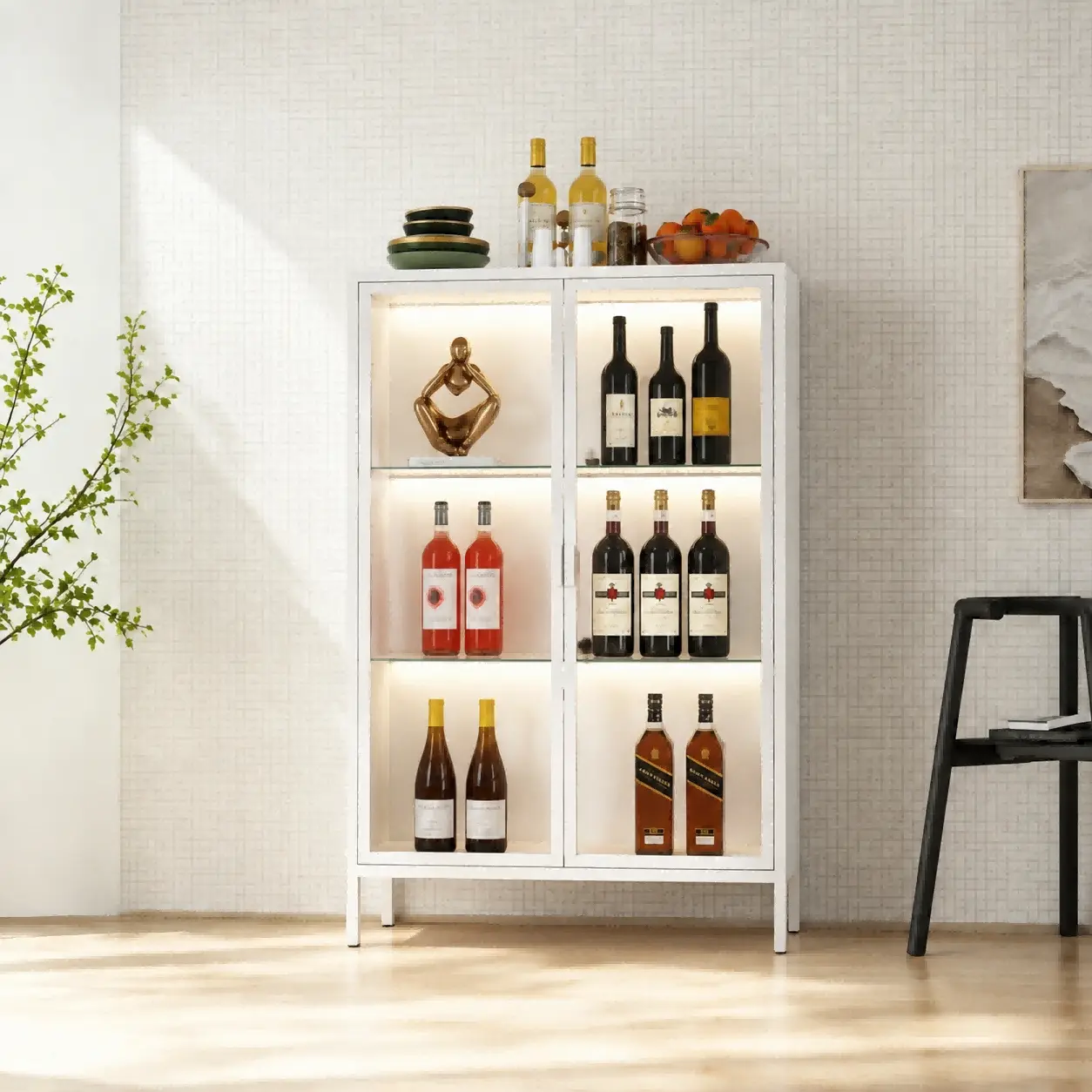 Double Door Glass Display Cabinet Double Door Glass Display Cabinet