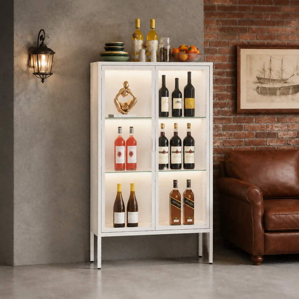 Double Door Glass Display Cabinet Double Door Glass Display Cabinet
