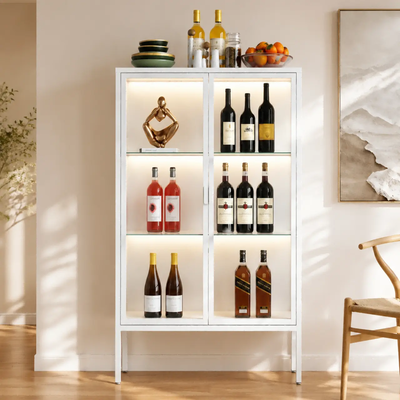 Double Door Glass Display Cabinet Double Door Glass Display Cabinet
