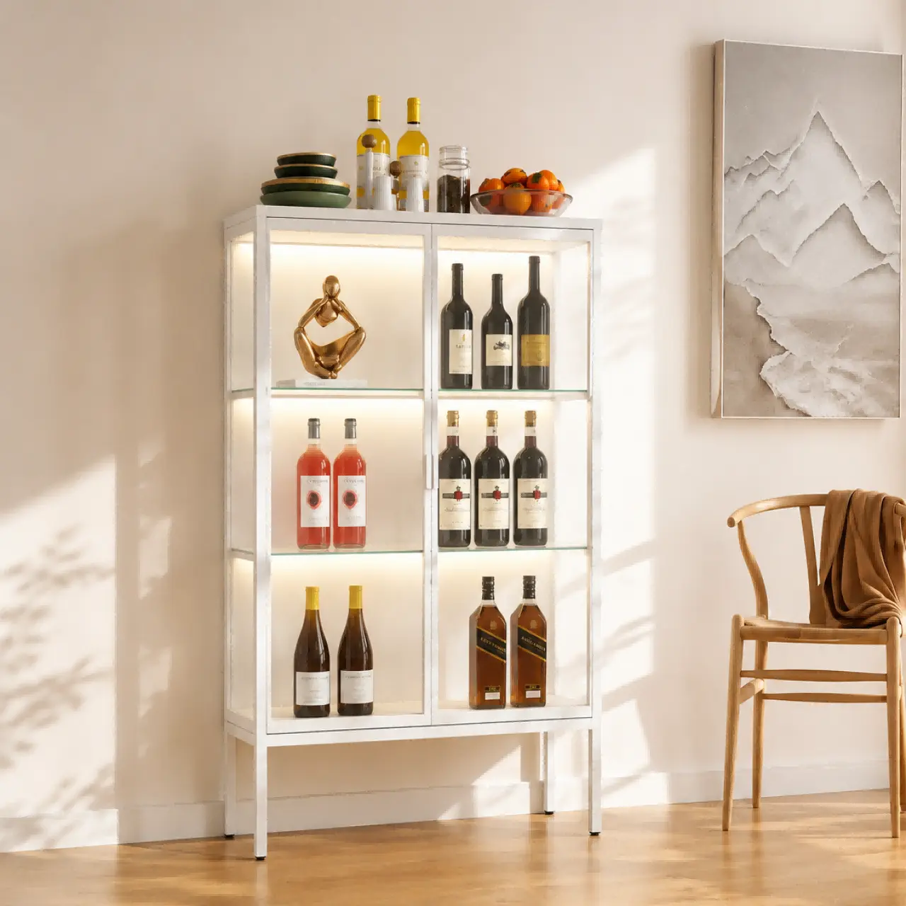 Double Door Glass Display Cabinet Double Door Glass Display Cabinet