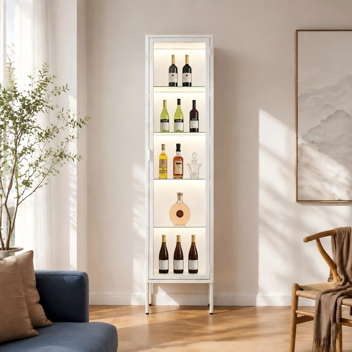 Tall Single Door Glass Display Cabinet Tall Single Door Glass Display Cabinet