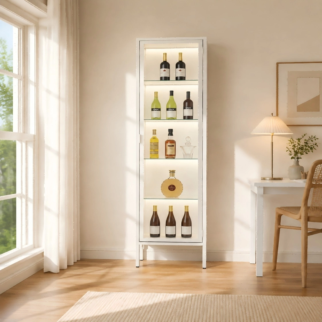 Tall Single Door Glass Display Cabinet Tall Single Door Glass Display Cabinet
