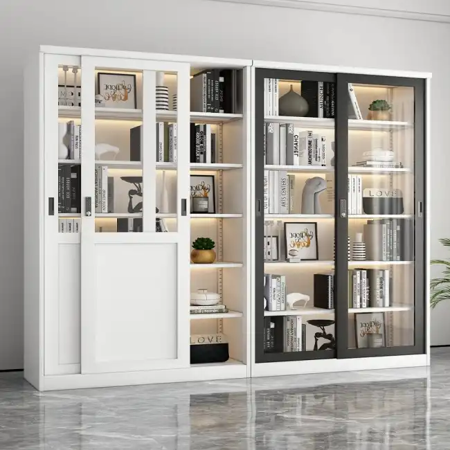 Affordable Sliding Door Bookcases for Living Room: Space-Saving and Stylish Solutions